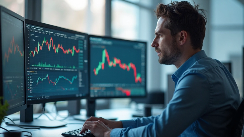 Wirtschaftliche Datenanalyse mit Grafiken und Charts auf Computerbildschirm