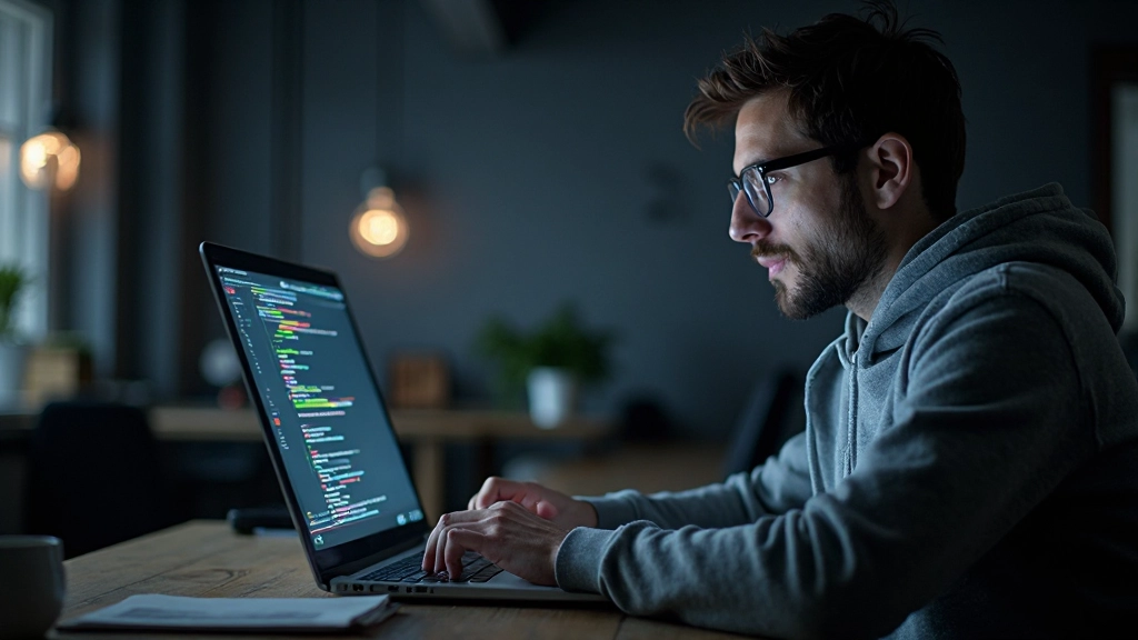 Datenanalyst beim Programmieren von Machine-Learning-Modellen mit Python und Jupyter Notebooks