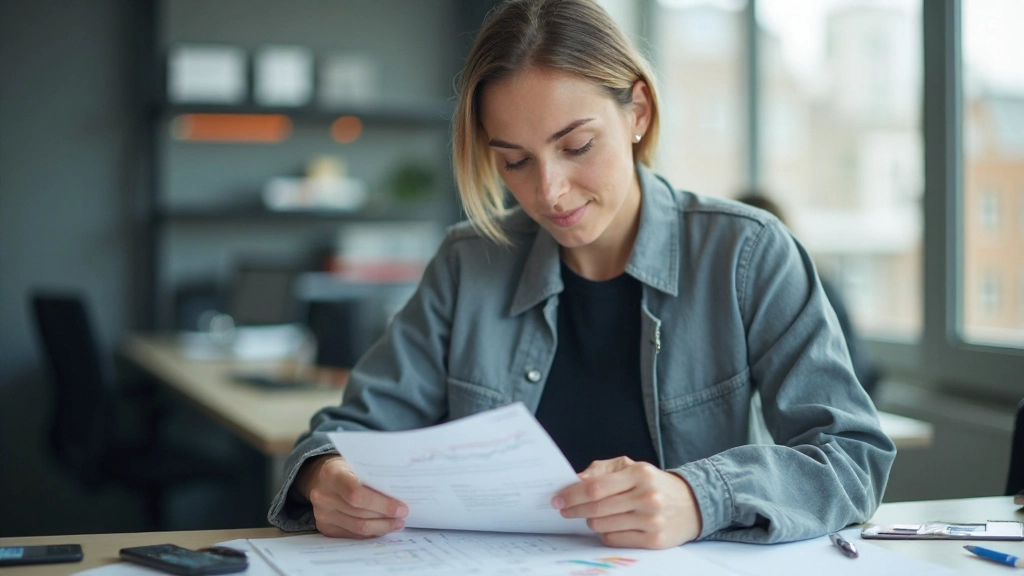 Finanzieller Analysearbeitsbereich mit Notizen und Diagrammen auf Schreibtisch
