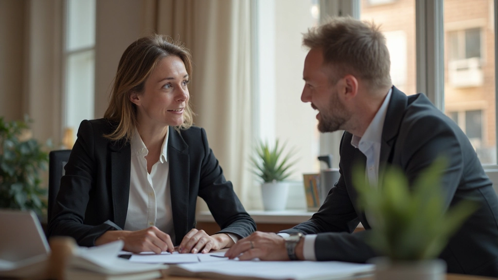 Financial planner discussing long-term investment strategy with retirement-focused client