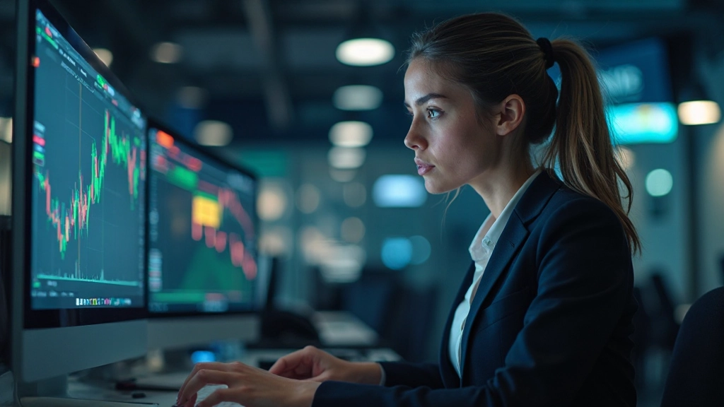 News trader monitoring financial news and earnings announcements for trading opportunities