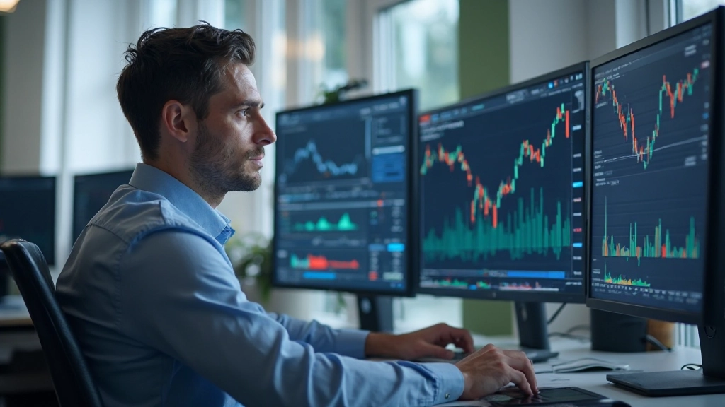 Professioneller Arbeitsbereich mit Finanzdiagrammen und Analysecharts