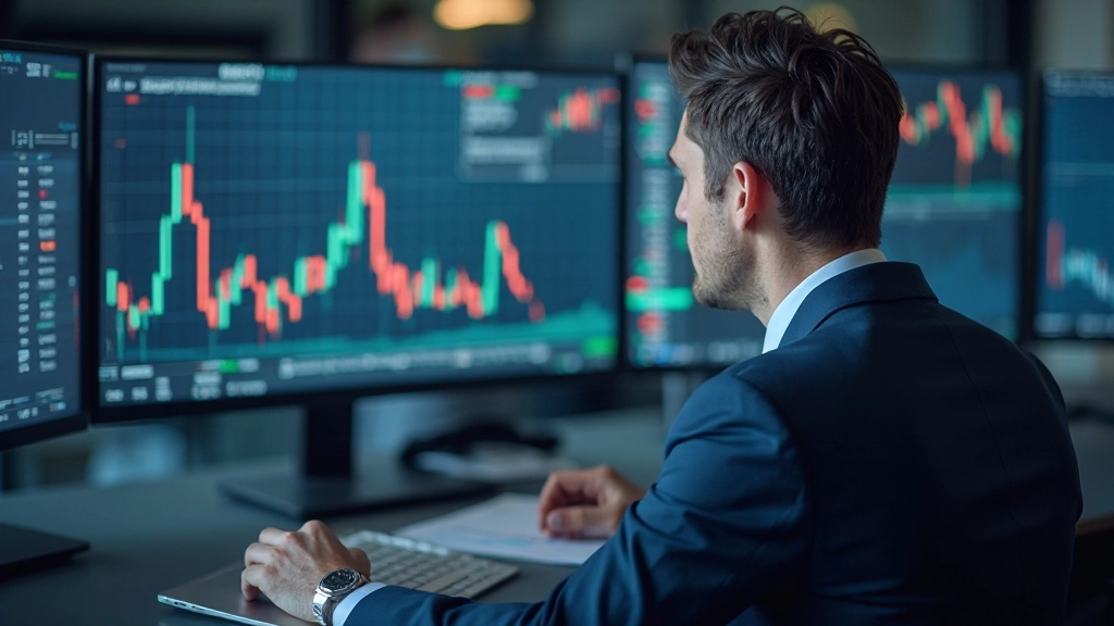 Grafische Darstellung von Aktienmarktdaten mit grünen Aufwärtstrends