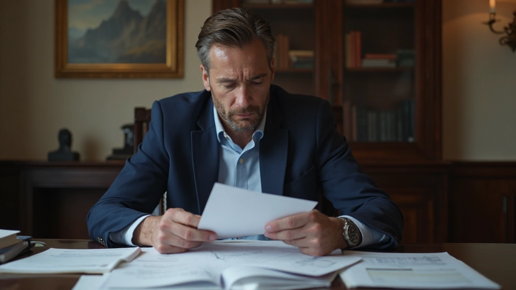 Investor studiert festverzinsliche Wertpapiere und Anleihenangebote auf Papier