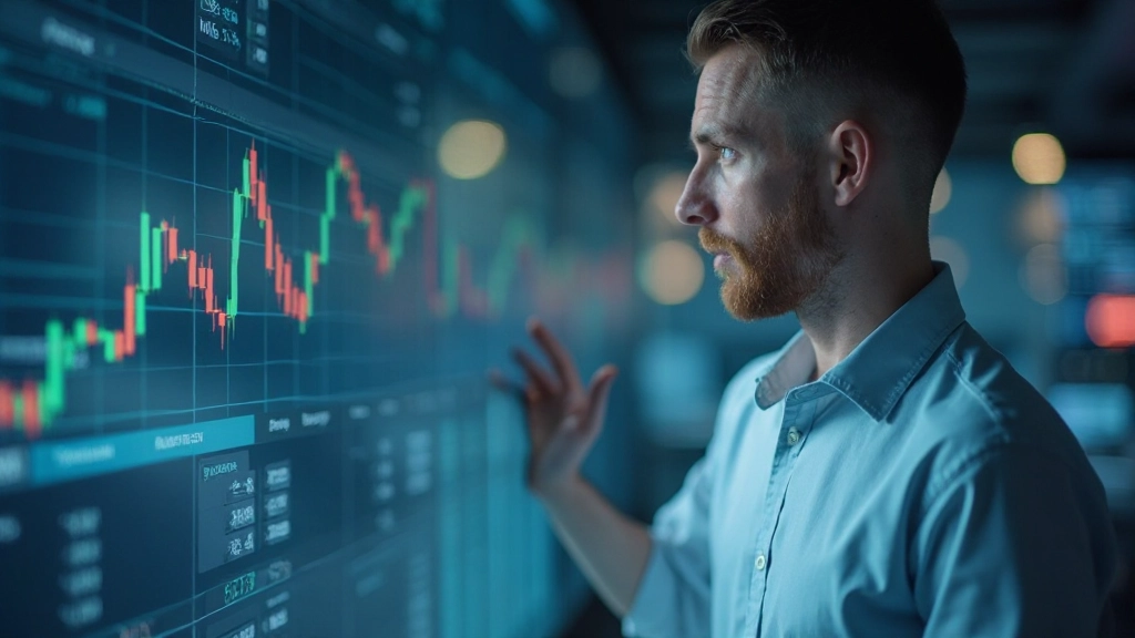 Market analyst tracking economic indicators and inflation data affecting stock prices