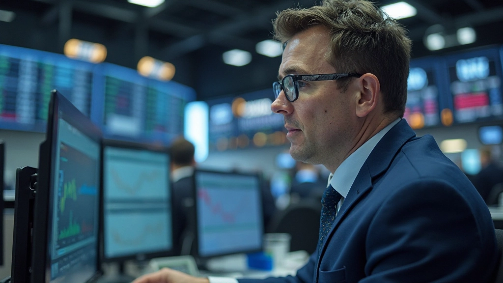 Börsentradingfloor mit Finanzfachleuten bei der Arbeit