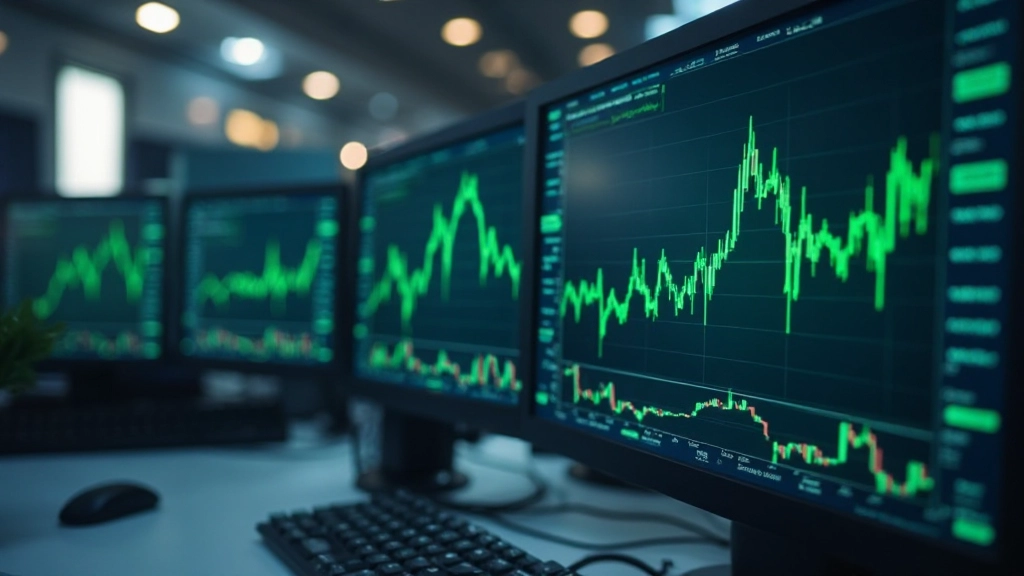 Aktienmarkt mit steigenden Grafiken und Trading-Charts