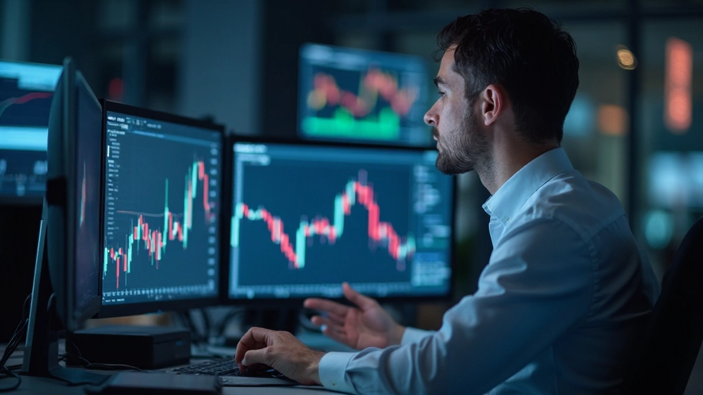 Aktienmarkt Handelsscreens mit Kurscharts