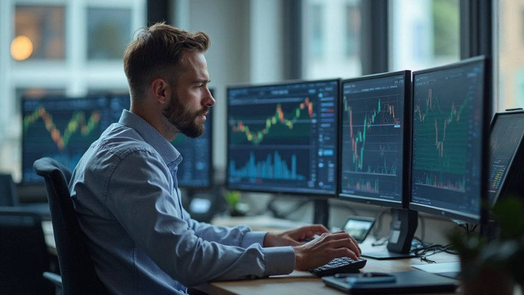 Handelsplattform Dashboard mit Echtzeit-Aktienkursen und Analysetools